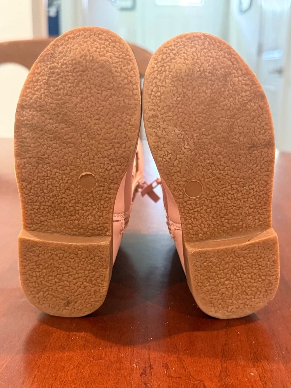 Pink Girls' Western Cowgirl Boots with Glitter Cutouts size 8
